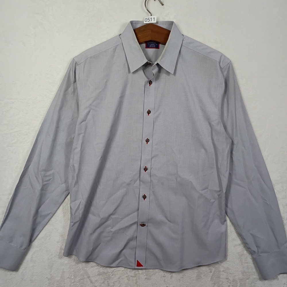 UNTUCKit‎ Button Down Shirt Mens Large Grey Wrinkle Free Long Sleeve Work Wear